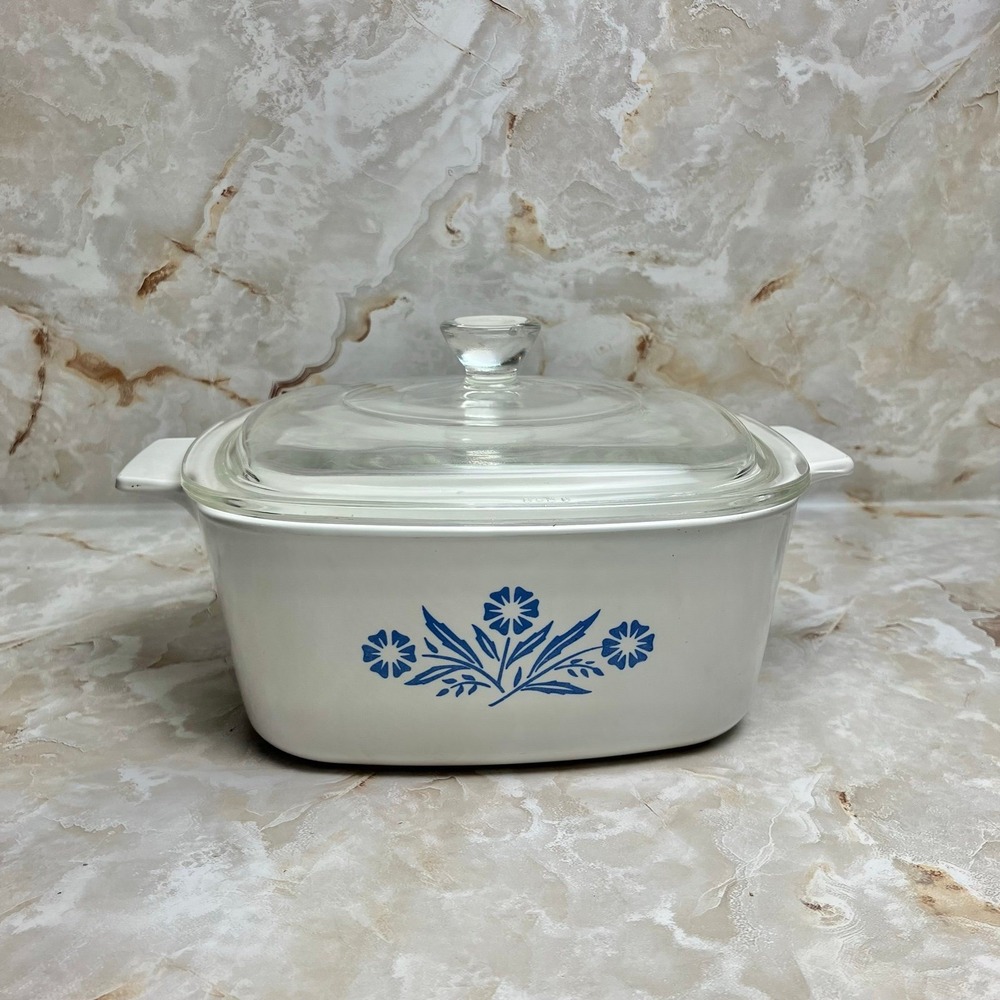 Vintage Corning Ware Blue Cornflower A-1-1/2-B 1.5 Qt Casserole Dish With Lid
